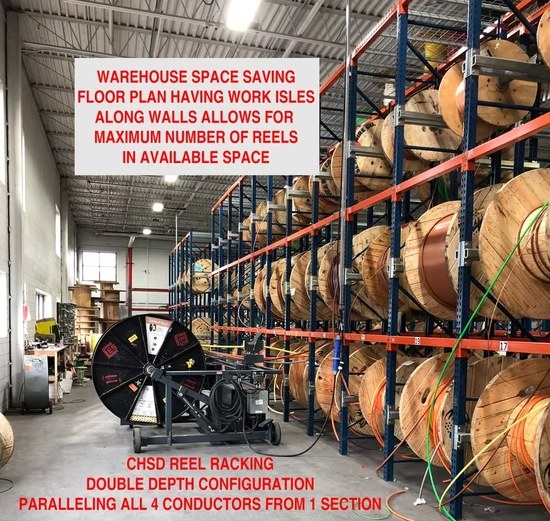 CHSD Single Depth Center Hung Reel Rack 10,000 LB. - View 3